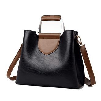 Generic Leather Purses and Handbags for Women Tote Top Handle Crossbody Bag Casual Satchel Ladies Large Shoulder Bags (Black)