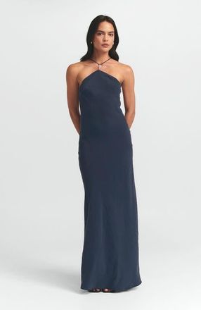ST MRLO Anais Slip Dress in Shadow Navy at Nordstrom, Size 14