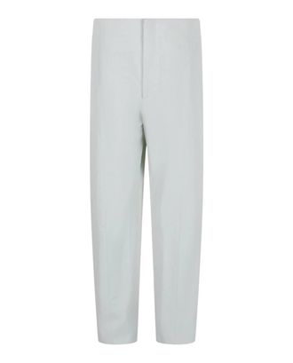 Ferragamo Mens Twill Chino Trousers In White