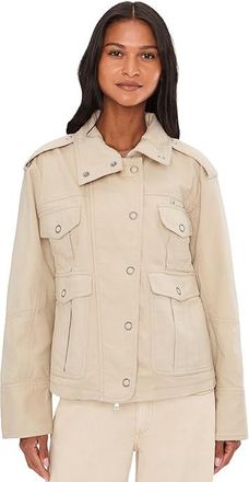 Free People Kali Washed Jacket Womens Coat Morning Oat : LG (Womens 12-14), Cotton/Linen/Rayon