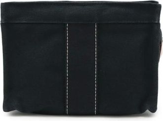 Herm&egrave;s Pre-owned Clutches, female, Black, Size: ONE SIZE Pre-owned Canvas Pouch