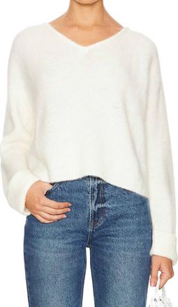 American Vintage East Long Sleeve Sweater In Nacre Chine