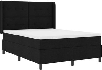vidaXL Vidaxl - Box Spring Bed with Mattress Black 140 x 200 cm Fabric