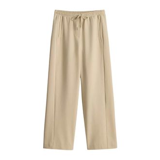 OPUS Wijde broek - Dames - Broeken - Beige - Maat: L
