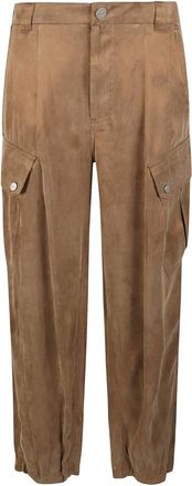 Pinko Pinko - Evita Egg Pant - Dames - Broeken - Bruin - Maat: L Viscose