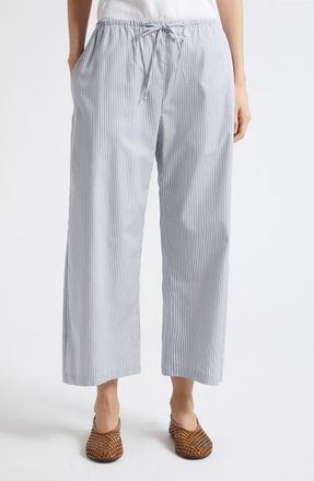 Leset Yoshi Stripe Cotton Blend Drawstring Pants in Stone Multi Stripe at Nordstrom, Size X-Small