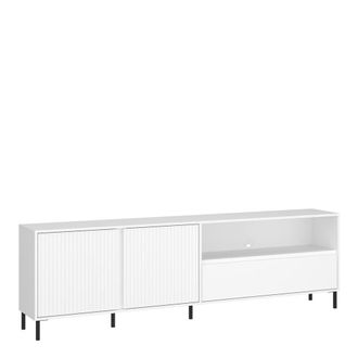 Furniture To Go Avenale TV Cabinet 2 Door 1 Drawer in Alpine White High Gloss