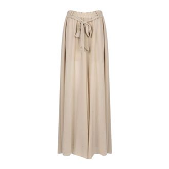 La Haine Inside Us LW 739 Wijde Palazzo Broek - Dames - Broeken - Beige - Maat: L Poliester
