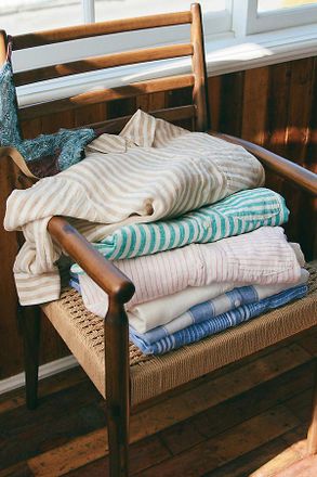 Maeve Shrunken Bennet 100% European Linen Buttondown Shirt