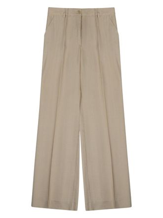 P.A.R.O.S.H. Wide-Leg Trousers With High Waist And Front Button Closure