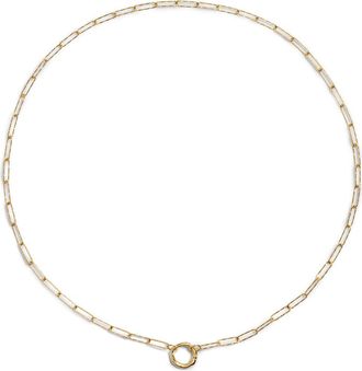 Monica Vinader Alta Textured Charm Necklace in 18K Gold Vermeil at Nordstrom