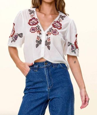 Cleobella Brett Top In Ivory