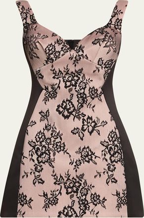Marc Jacobs Sculpted Lace Sleeveless Mini Dress
