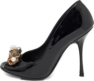 Dolce & Gabbana 100 mm leren pumps met hak - Zwart