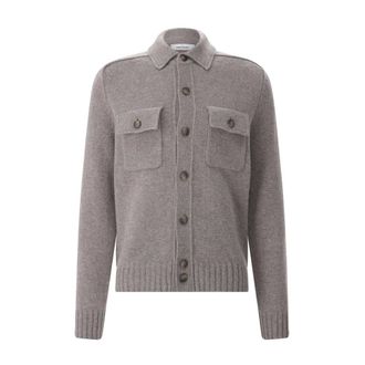 Gran Sasso Cardigans - Heren - Truien - Grijs - Maat: L Wol