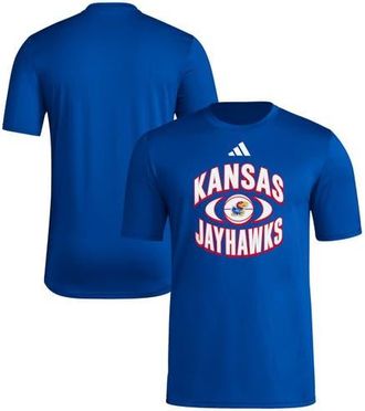 adidas Mens adidas Royal Kansas Jayhawks Basketball On Court Orbit Pregame T-Shirt at Nordstrom, Size Xx-Large