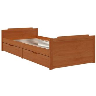 vidaXL Vidaxl - Bed Frame without Mattress Honey Brown Solid Wood Pine 90x200 cm