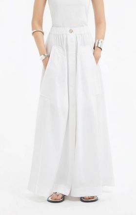 Co Parachute Skirt in Cotton Sateen in White at Nordstrom, Size Xx-Small