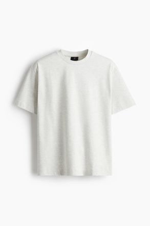 H&M T-Shirt in Loose Fit - Hellgraumeliert