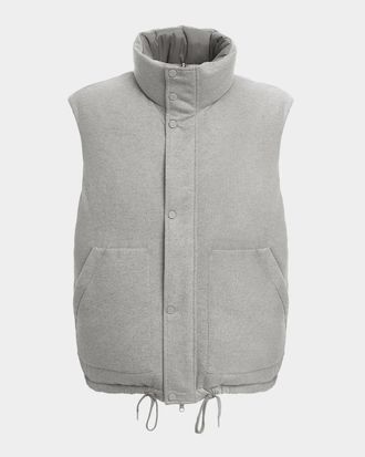 Malo Men & apos;s Reversible Cashmere-Wool Down Vest