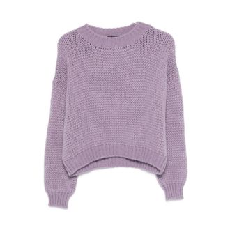 Roberto Collina Truien & Vesten, Dames, Paars, M, Wol, Alpaca Sweater