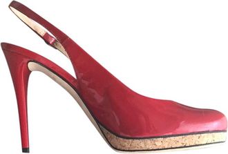 Giuseppe Zanotti Red Patent Leather Slingback Size 39