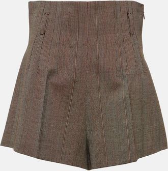 Prada Pinstripe high-rise wool shorts