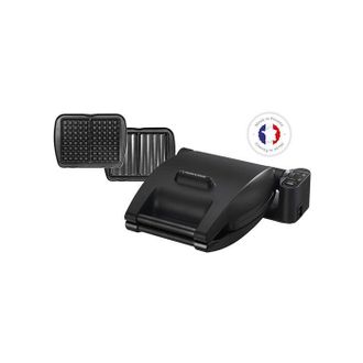 Lagrange 019462 Gofrera El&eacute;ctrica Negra Con Dos Placas