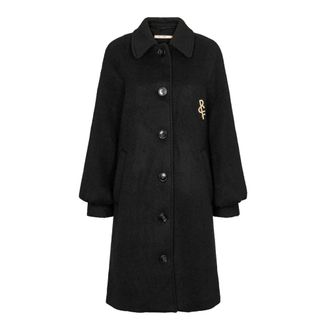 Rue de Femme Black Coat with Puff Sleeves