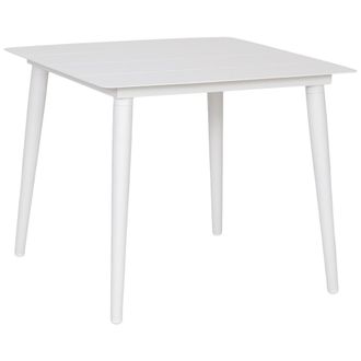 Wanderlust Deco Mesa De Aluminio Blanca 90x90x75h Cm