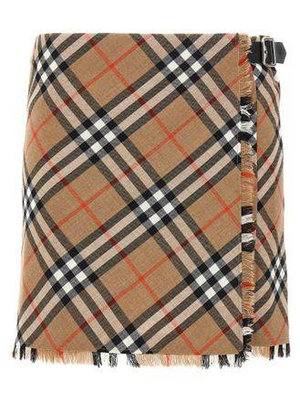 Burberry Beige Kilt Skirt
