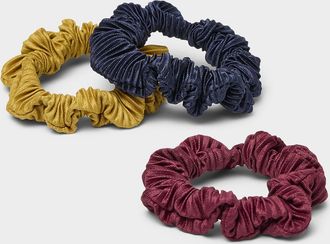 Simons Womens Pleated scrunchies Set of 3