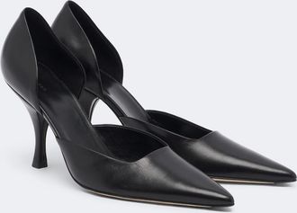 The Row Delfine leather pumps