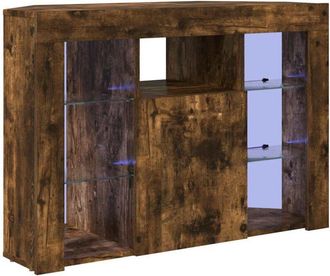 vidaXL Armario Led Para Tv De Esquina Roble Ahumado 100x40x68cm Vidaxl