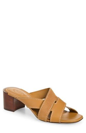 Tod's Block Heel Slide Sandal in Biscotto Chiaro at Nordstrom, Size 7.5Us