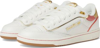 Reebok Womens Club C Bulc Clean Angel Reese, Chalk/Sunset Coral/Chalk, 13