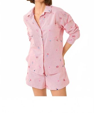 Lilly Pulitzer Croix High Rise Short In Paradise Punch Resort White