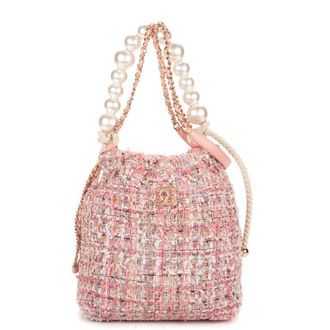 Chanel Ltd. Ed. Tweed Mini Pearl Bucket schoudertas