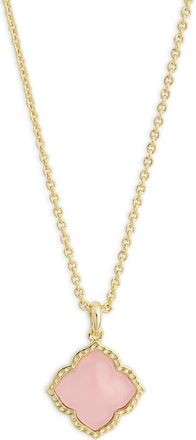 Kendra Scott Mallory Pendant Necklace in Gold Rose Quartz at Nordstrom Rack