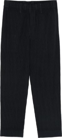 Homme Plissé Issey Miyake Pantaloni plissé elasticizzati - Blu