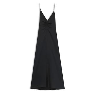 HUGO BOSS Maxi Dresses, female, Black, M, Kebera-1 Abendkleid mit Strasstr&auml;gern