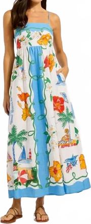 Seafolly Viva Vacation Maxi Dress In Blue