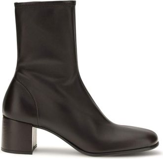Prada Womens Ankle Boots Stretch Nappa Leather Dark Brown Upper: Lamb (ovis Aries)