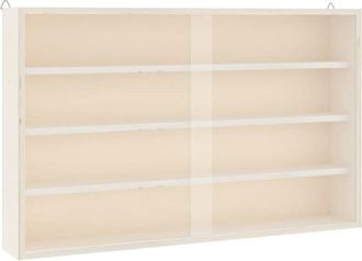 vidaXL Vitrina De Madera Para Coleccionistas Con Puertas 60x8,5x37 Cm Vidaxl