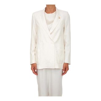 Kocca Jassen, Dames, Wit, XL, Linnen, Giacca