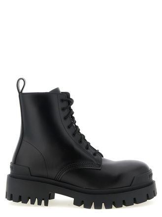 Balenciaga Black Lace Up Boots
