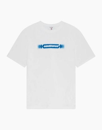 Casablanca Mens Radiating Logo Regular Fit White T-Shirt - Size: 42