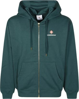 Casablanca Windbreaker Jacket - Heren - Vesten met rits - Groen - L - Hoodies & sweatvesten