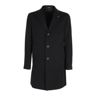 Tagliatore Single-Breasted Jas - Heren - Mantel - Zwart - 3XL - Wol - Jassen