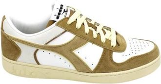 Diadora Magic Basket Low Suede Leather Sneaker - Heren - Sneakers - Wit - 45 1/2 EU - Leer - Schoenen